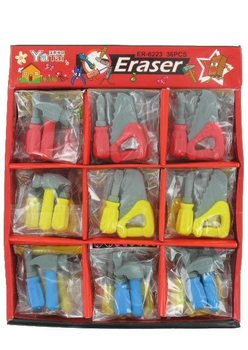 ディスプレイ入り 工具型消しゴム (36個入)