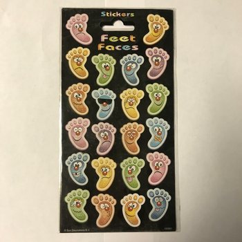 ステッカー：Vrolijke Voeten / Feet Faces、20 x 10 cm (10枚)