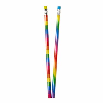 レインボー鉛筆 消しゴム付き（12本セット）- 卸売