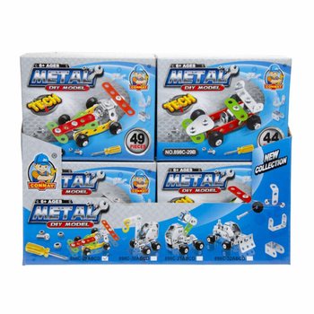 金属製レーシングカー組み立てキット（24個入りディスプレイ）