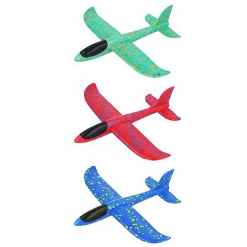 フォーム飛行機グライダー - 23CM - ミックスカラー (24個)