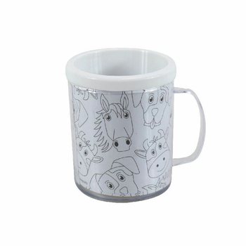 牧場の動物たち - 自分で色を塗るマグカップ (2個入り)