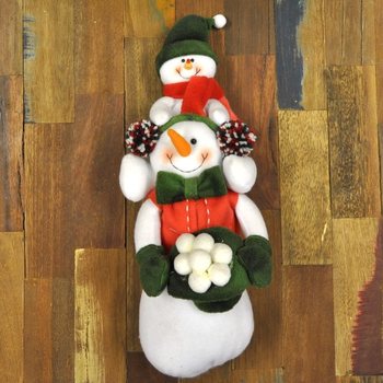 ぬいぐるみ スノーマンと雪の赤ちゃん 肩のせ 38cm