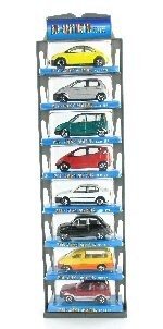 吊り下げ台紙付き メタル製ミニカー 8台セット