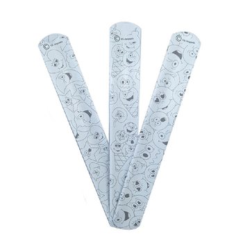 パッチンブレスレット - 自分で色を塗るスマイリー (36個セット)