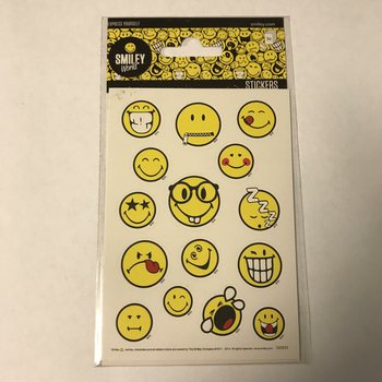 ステッカーシート：スマイリー、サイズ 16 x 9 cm (10枚)