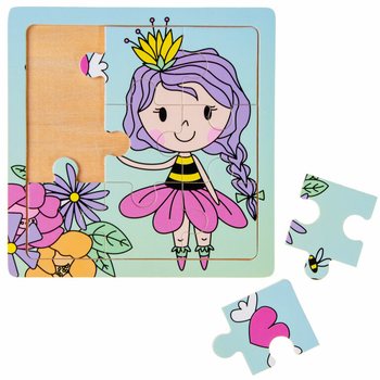 木製女の子用パズルディスプレイ（24個セット）