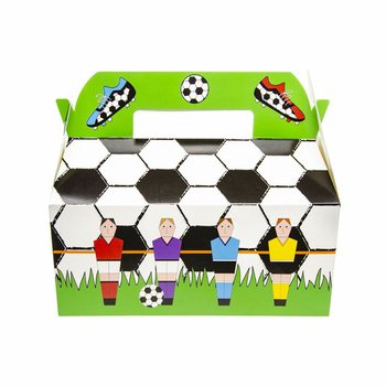 サッカーデザイン メニューボックス - 22.5 x 12 x 9.5 cm (24個入)