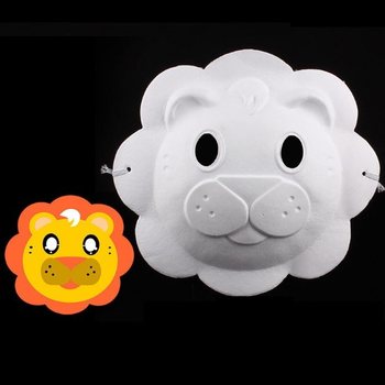 **激安卸売** お面 塗り絵 動物マスク (24個セット)