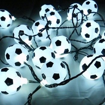 サッカーボール イルミネーションライト 白/黒 10灯 (9個セット)
