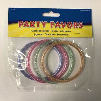 4個セット グリッター ラメ ブレスレット (12個入)