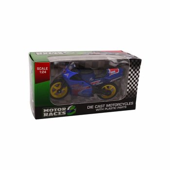 ダイキャスト スーパースポーツ バイク、1:24スケール ディスプレイ入り (24個入)