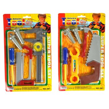 台紙付き キッズおもちゃ工具セット (6個入)