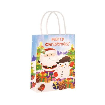 メリークリスマス ギフトバッグ 14x21x7 cm (24枚入)