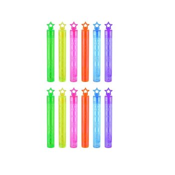カラフル ミニ シャボン玉 スティック (1パック12本入)