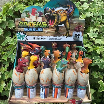 3D 恐竜 シャボン玉スティック (24本入りディスプレイ)