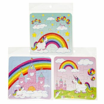 MIX ユニコーンパズル - 14 x 14 cm (50個入)