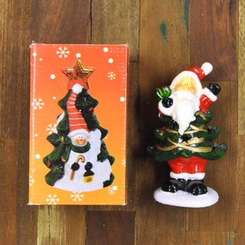 クリスマスツリー型 ティーライトキャンドルホルダー フィギュア付 (4個セット)