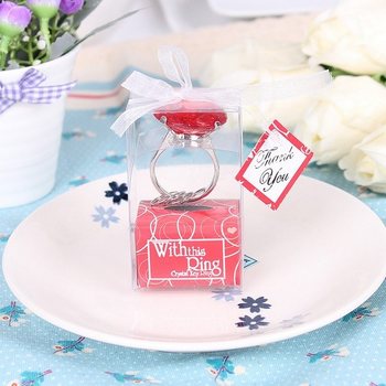 ギフトボックス入り指輪型キーホルダー 結婚式 プチギフト (6個入)