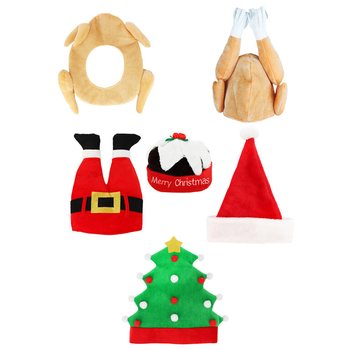 おもしろ豪華クリスマスハット アソート - XMAS CAPS (6個セット)