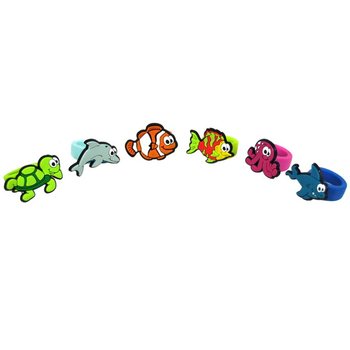 子供用指輪 ディスプレイ付 - モデル：海の生き物 (24個入)