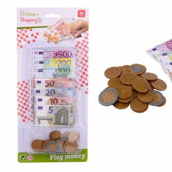 ホームショッピング - ユーロ おもちゃのお金＆紙幣 カード付き (6個セット)