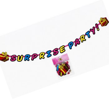 SURPRISE PARTY サプライズパーティー レターガーランド - 長さ: 180 CM (6個入)
