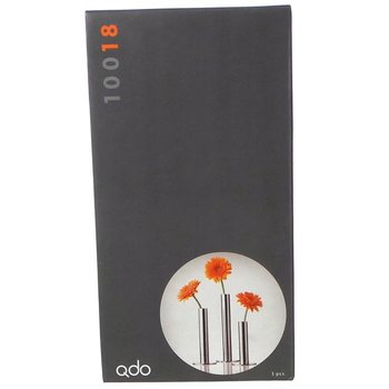 QDO - ステンレス製 一輪挿し花瓶 3個セット (1セット)