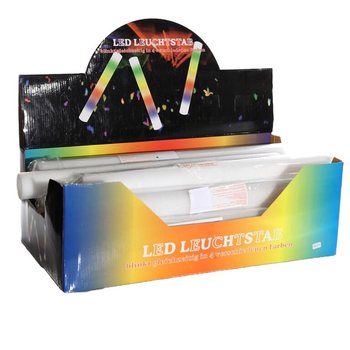LEDフォームスティック - マルチカラーパーティー用スティック ディスプレイ入り (24本)