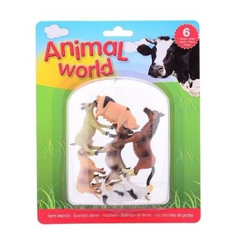 台紙付きおもちゃの動物フィギュア（7個入）- B2B卸売り