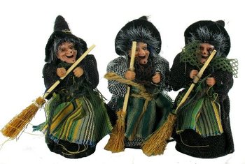 ハロウィン装飾 魔女 12cm (6個入)