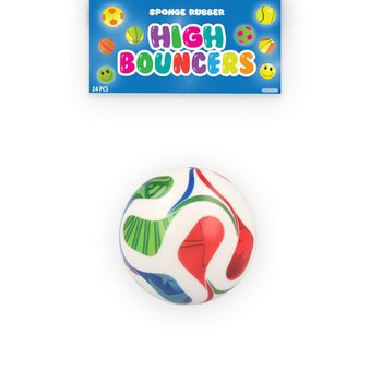 ハイバウンス サッカーボール スーパーボール - ディスプレイ箱入 (24個入)