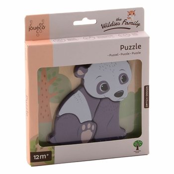 JOUECO - 木製パズル ミックス THE WILDIES FAMILY - 12ヶ月から (12点入)