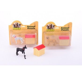 3D 犬のパズル カード入り (12個セット)