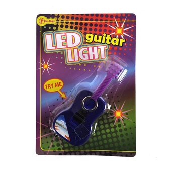 ギターLEDライト付きキーホルダー カード付 (24個入)