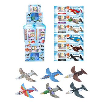 鳥のデザイン 発泡スチロール飛行機 ディスプレイ付 (48個入)