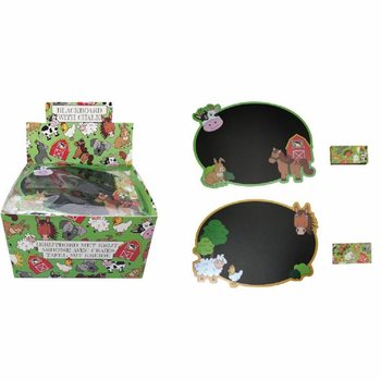 牧場動物チョークボード チョーク4本付き ディスプレイ（24個入）