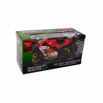 ダイキャスト スーパースポーツ バイク、1:24スケール ディスプレイ入り (24個入)