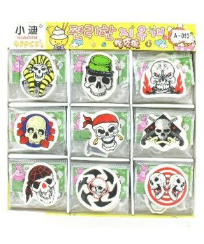 ドクロ消しゴム ディスプレイ付き (45個入)