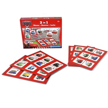ディズニー ピクサー カーズ 3-IN-1 ゲームセット - メモ - ドミノ - ロト