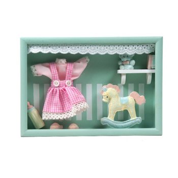 子供部屋用 木製3Dウォールデコレーション - モデル2 (4個セット)