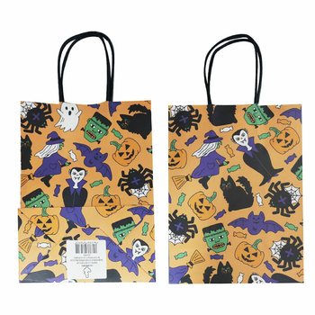 ハロウィン 紙製ギフトバッグ 16x9x22 cm (12枚入)