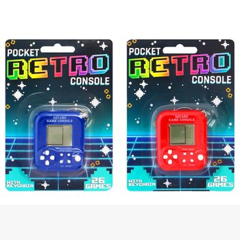 ポケット レトロ ゲーム機 キーホルダー - 26ゲーム内蔵 (6個入)