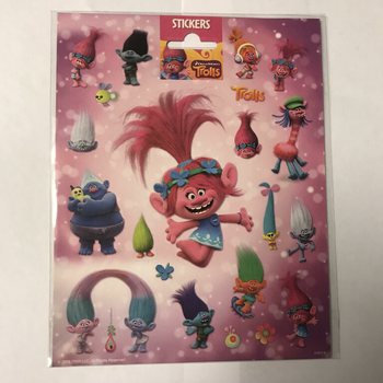 トロールズ 特大ステッカーシート 20x16cm (10枚入)
