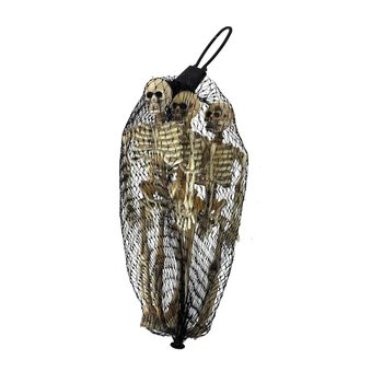 ネット入り 骸骨ミニフィギュア 3体セット 15cm (3パックセット)