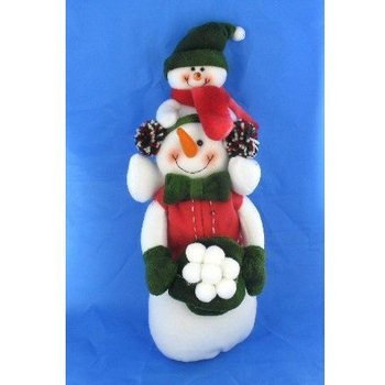 ぬいぐるみ スノーマンと雪の赤ちゃん 肩のせ 38cm