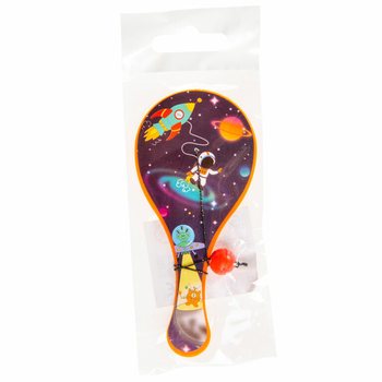 パドルバット - ゴム付きボールセット - スペースモデル (48個入り)