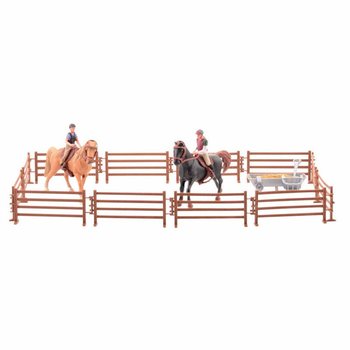 MY LOVELY HORSE - XL - おもちゃの馬2頭と大型厩舎セット - ギフトボックス入り (1個)