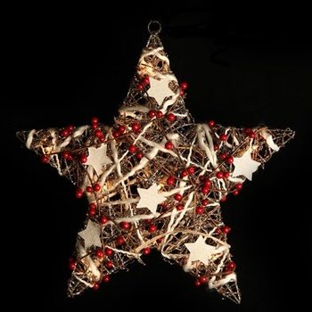 大型光るクリスマススター 45CM 装飾用 (2個セット)