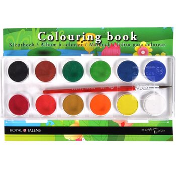 ROYAL TALENS 塗り絵帳 12色水彩絵の具付き (30冊セット)